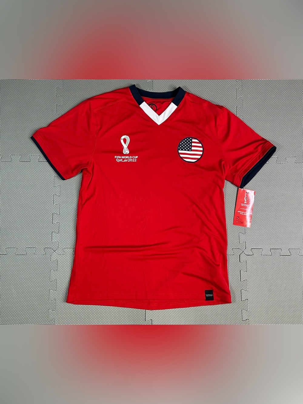 FIFA World Cup Qatar 2022 USA Soccer Jersey Red White Blue M Official Licensed